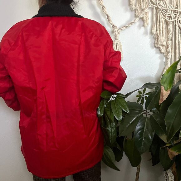 vtg 80 Dakota outerwear mens puff jacket zip front red striped retro coat Medium - Picture 3 of 9